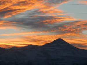 Sunset over the Andes